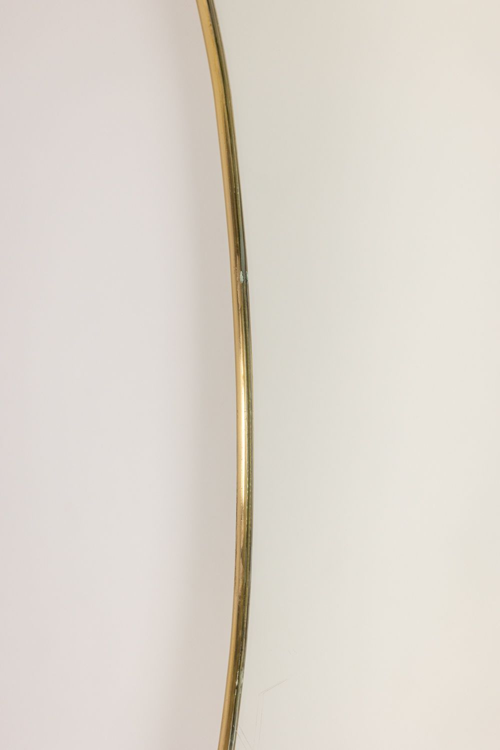 Pair Of Mirrors, Gio Ponti Style. Brass Frame. 1980s. photo 7200.0