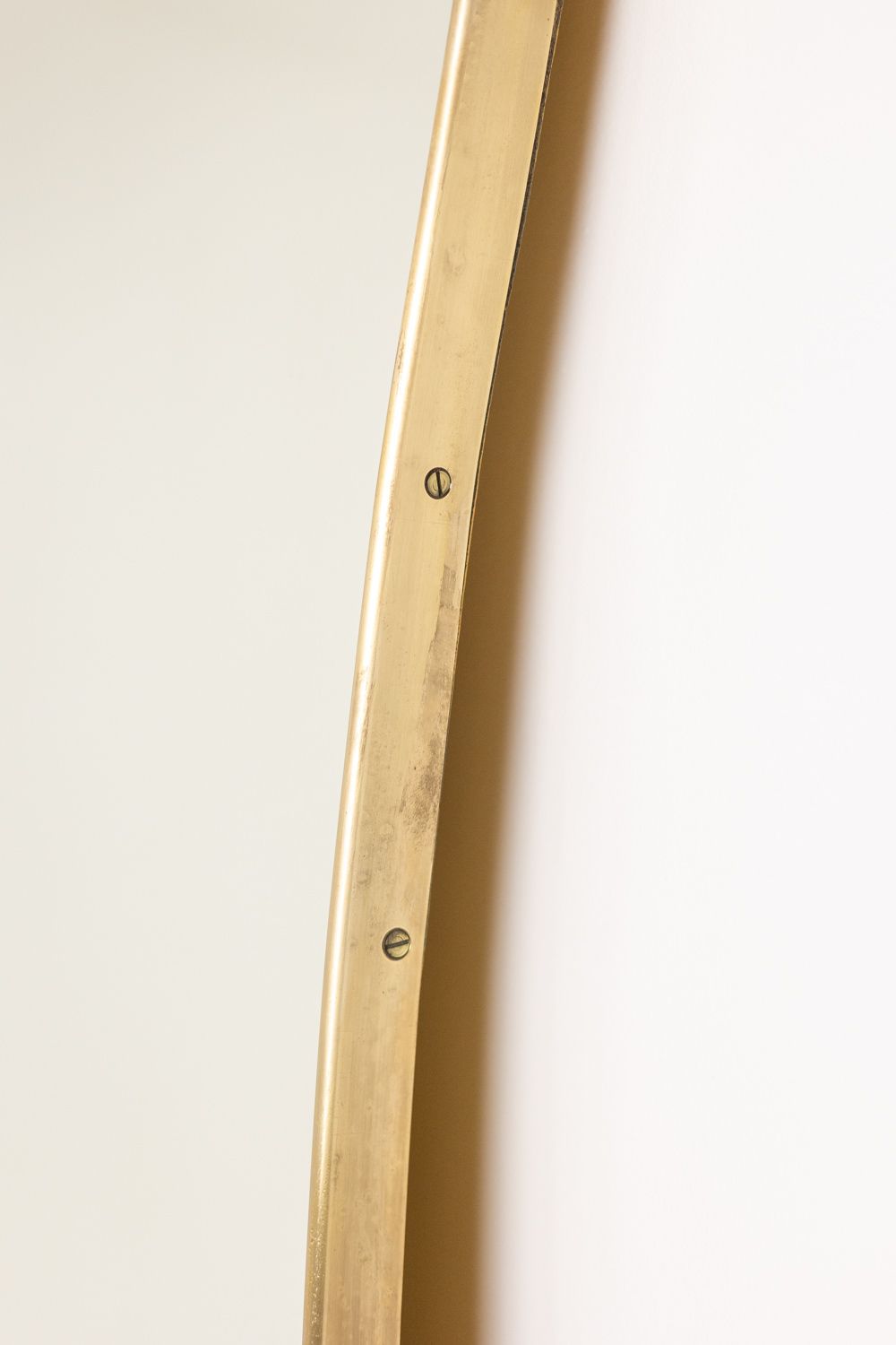 Pair Of Mirrors, Gio Ponti Style. Brass Frame. 1980s. photo buy