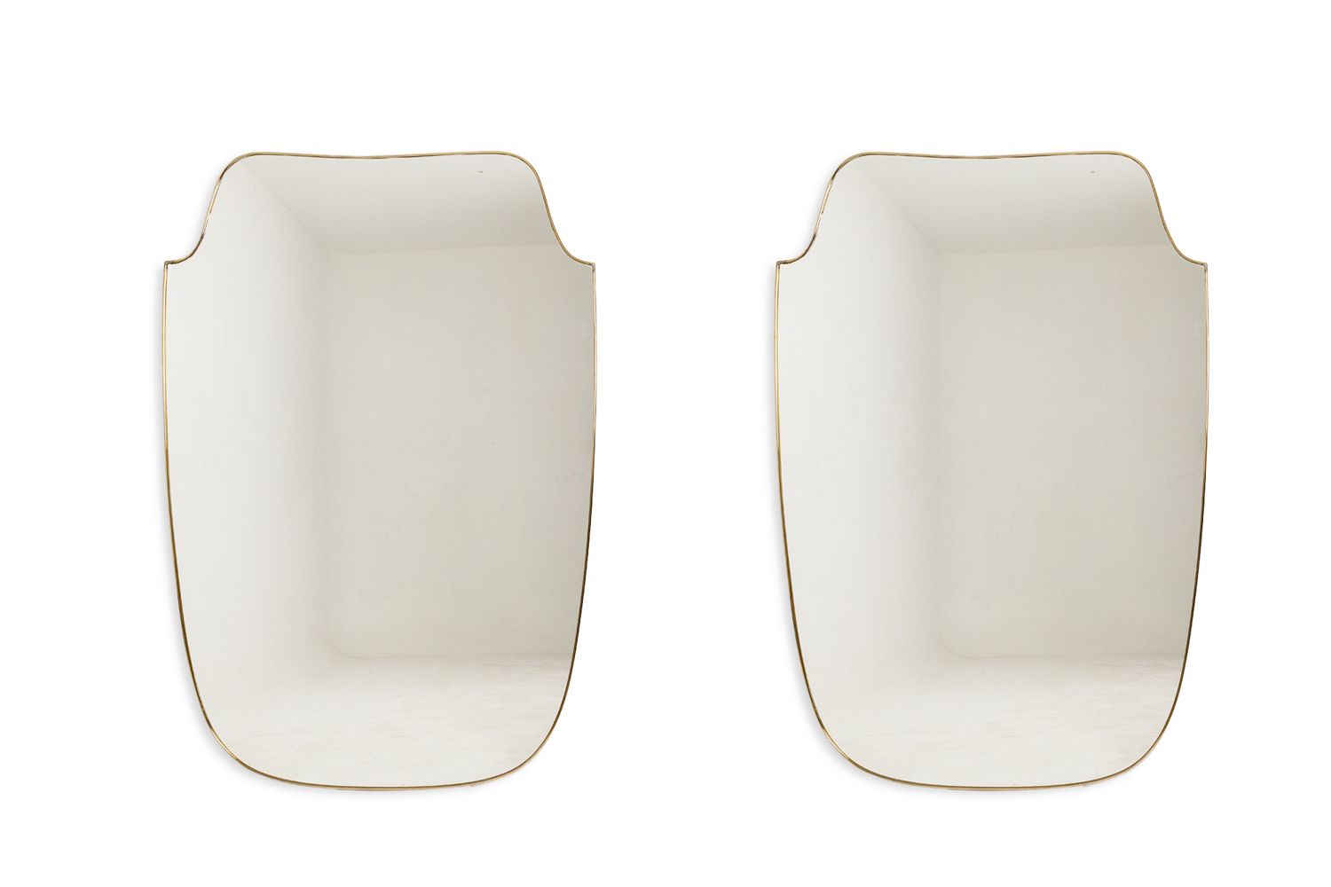 Gio Ponti, In The Style Of. Pair Of Mirrors. 1980s90s.