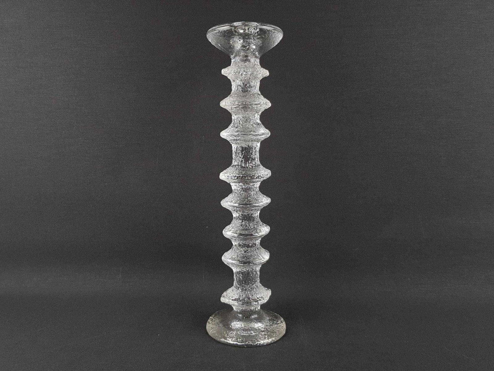 Vintage Iittala Glass Candleholder 8 Rings Festivo By Timo Sarpaneva Signed Finland 1967