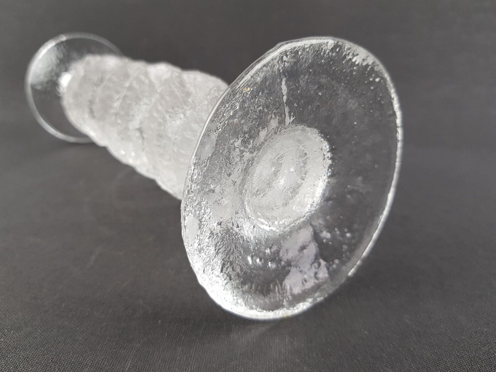 Vintage Iittala Glass Candleholder 6 Rings Festivo By Timo Sarpaneva Signed Finland 1967 photo 179.0
