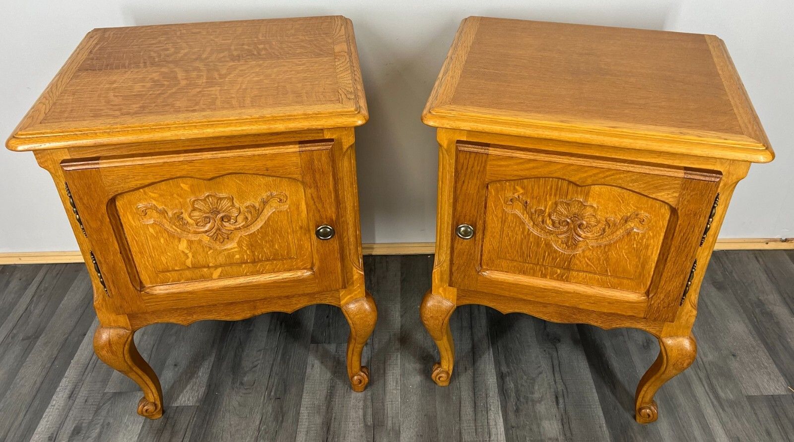 Pair Of Bedside Tables Vintage French Louis XVI Style Cabinets Storage Lot 2869