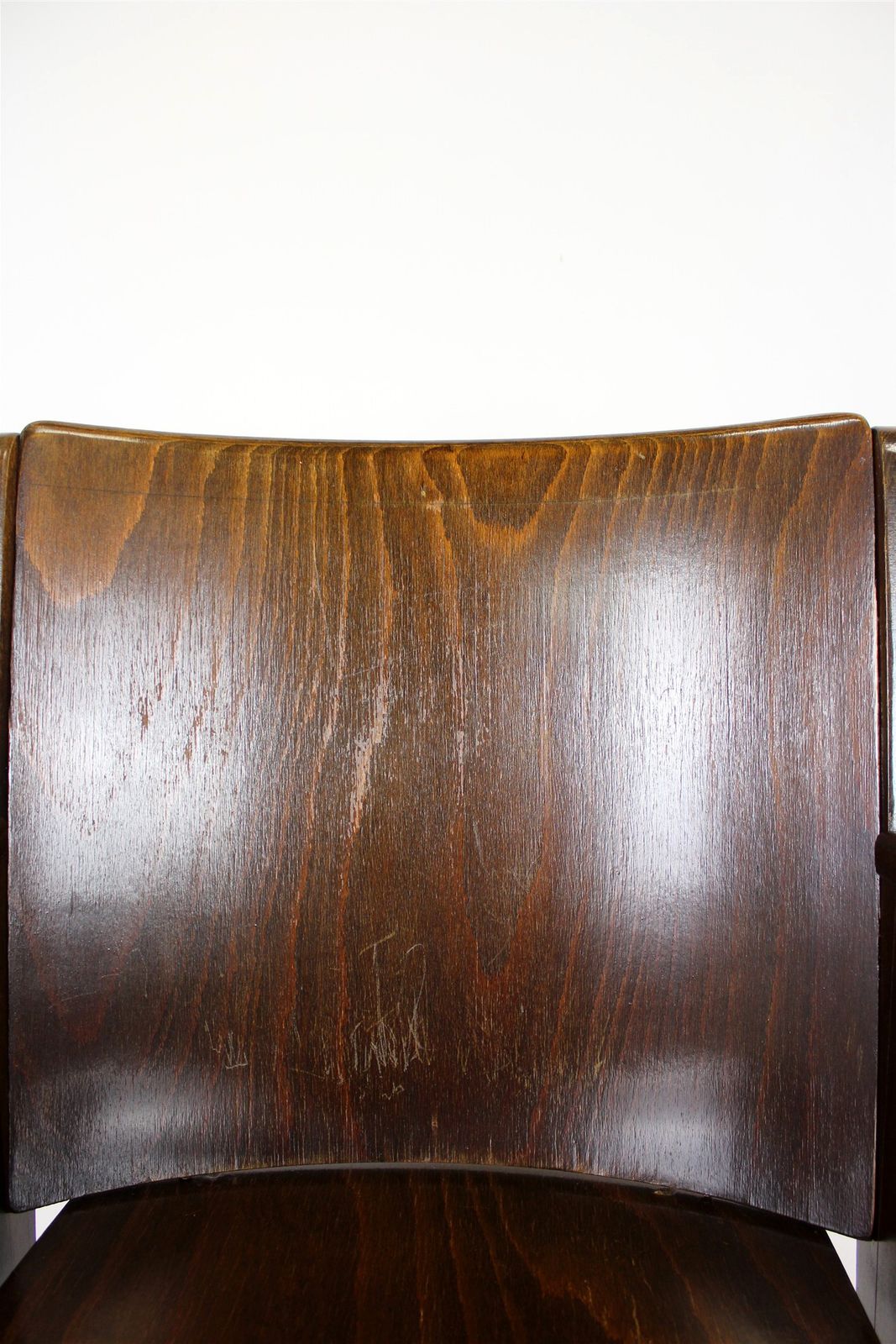 Vintage Cinema Chair Ton (Thonet), 1940s Czech, Wooden Theatre Seat photo 380.0
