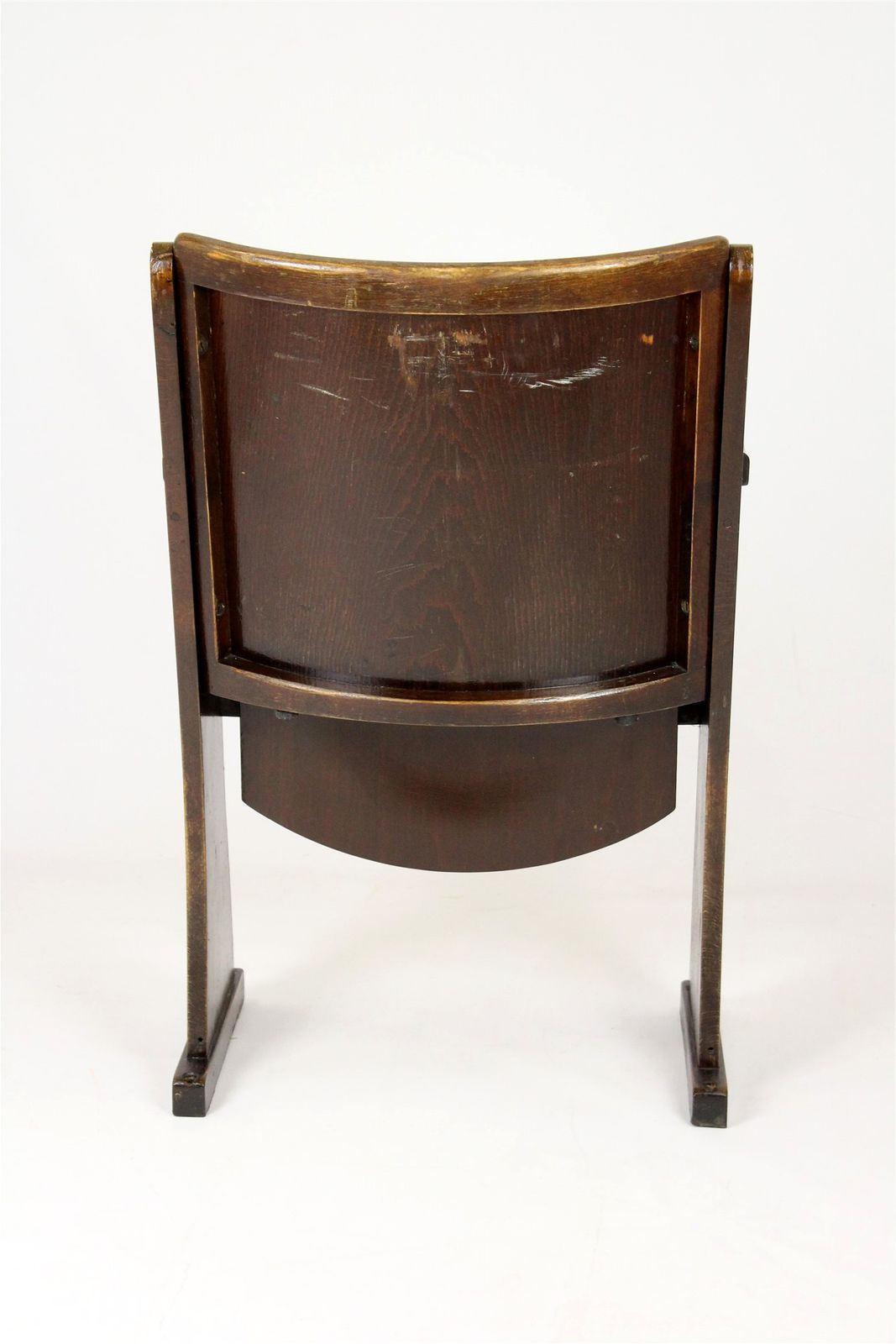 Vintage Cinema Chair Ton (Thonet), 1940s Czech, Wooden Theatre Seat photo vintage
