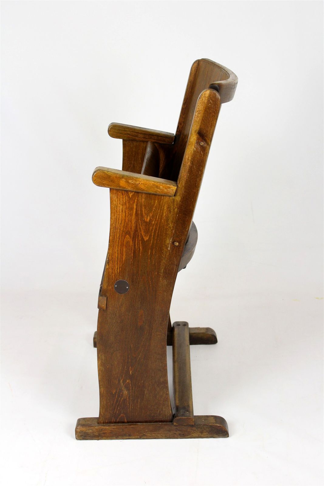 Vintage Cinema Chair Ton (Thonet), 1940s Czech, Wooden Theatre Seat photo vintage