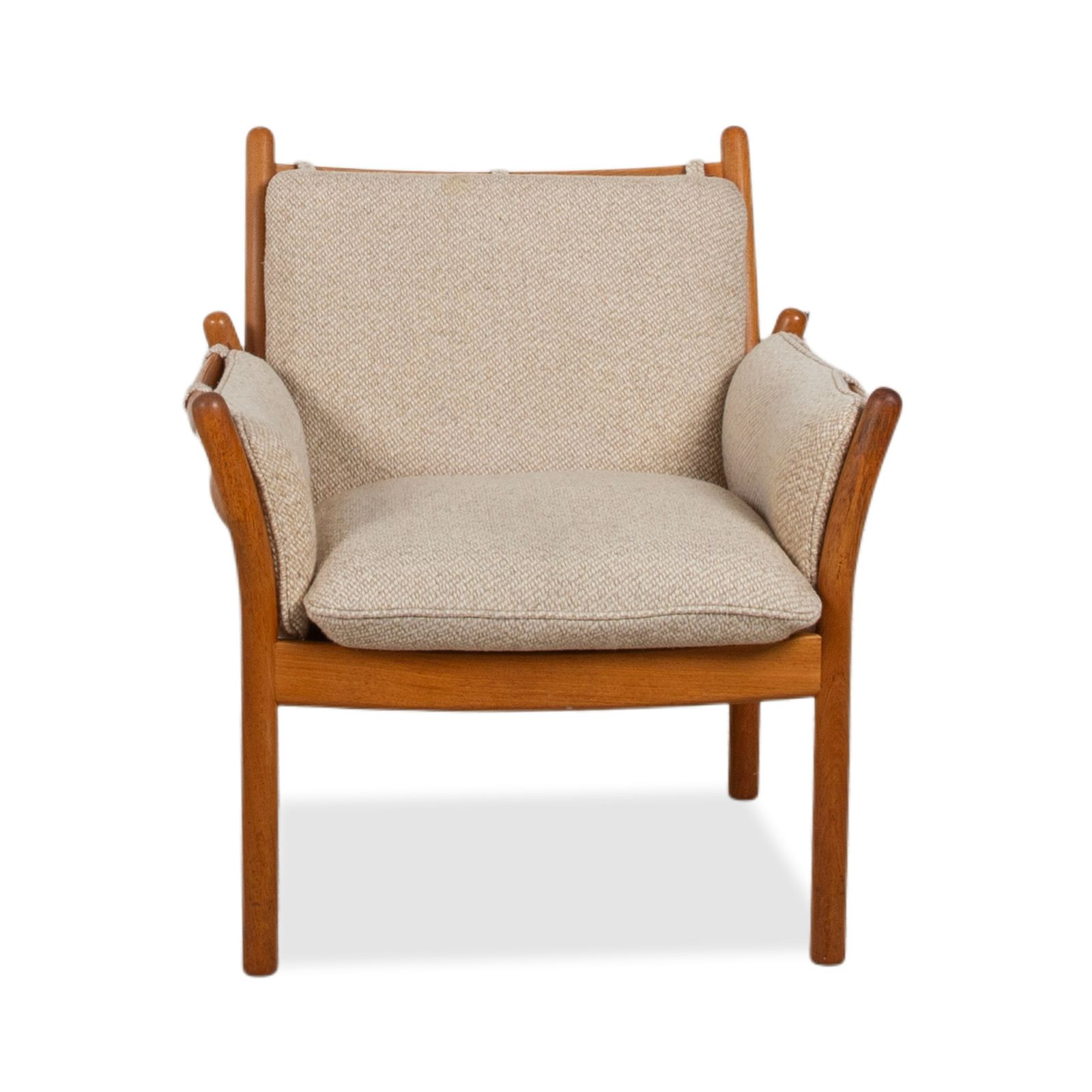 Mobilier Fauteuil CFC Silkeborg Genius en teck, revêtement en tissu gris (Pondus 5), par Illum Wikkelsø, 1975, Mid-Century danois photo