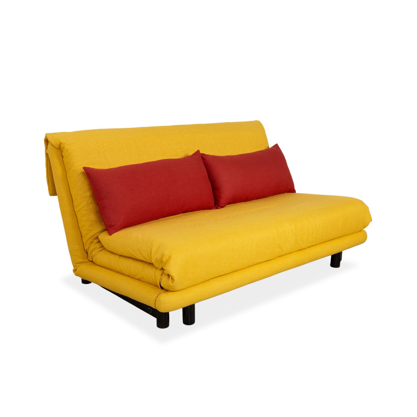 Ligne Roset Multy Fabric Three Seater Yellow Orange Manual Function Sofa Reupholstery photo for sale