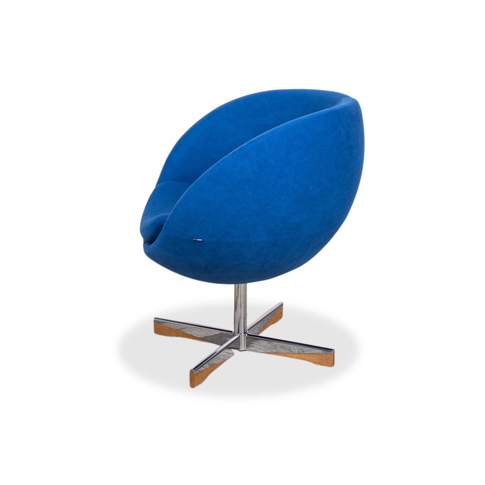 Fauteuil Varier Planet en tissu bleu foncé, fonction pivotante photo vintage