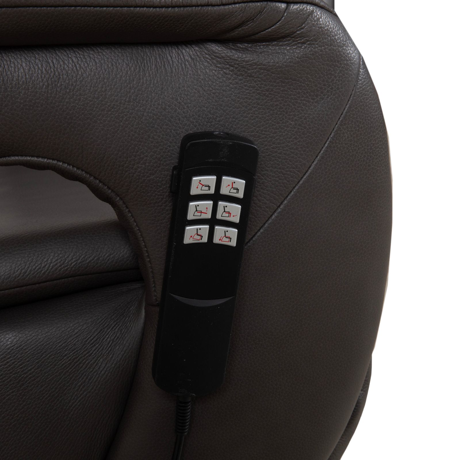 Mobilier Fauteuil Mondo Minako en cuir, gris anthracite, fonction électrique photo