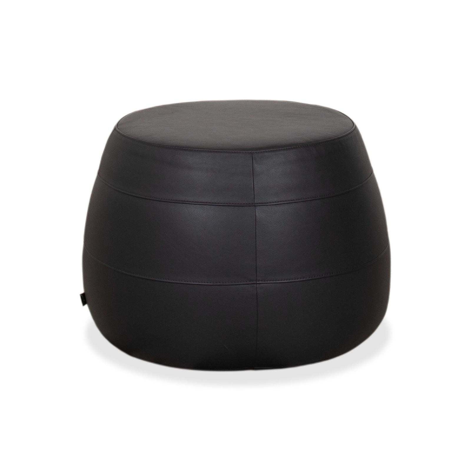photo for sale Signet Middle Bob Leather Stool Brown Grey Pouff