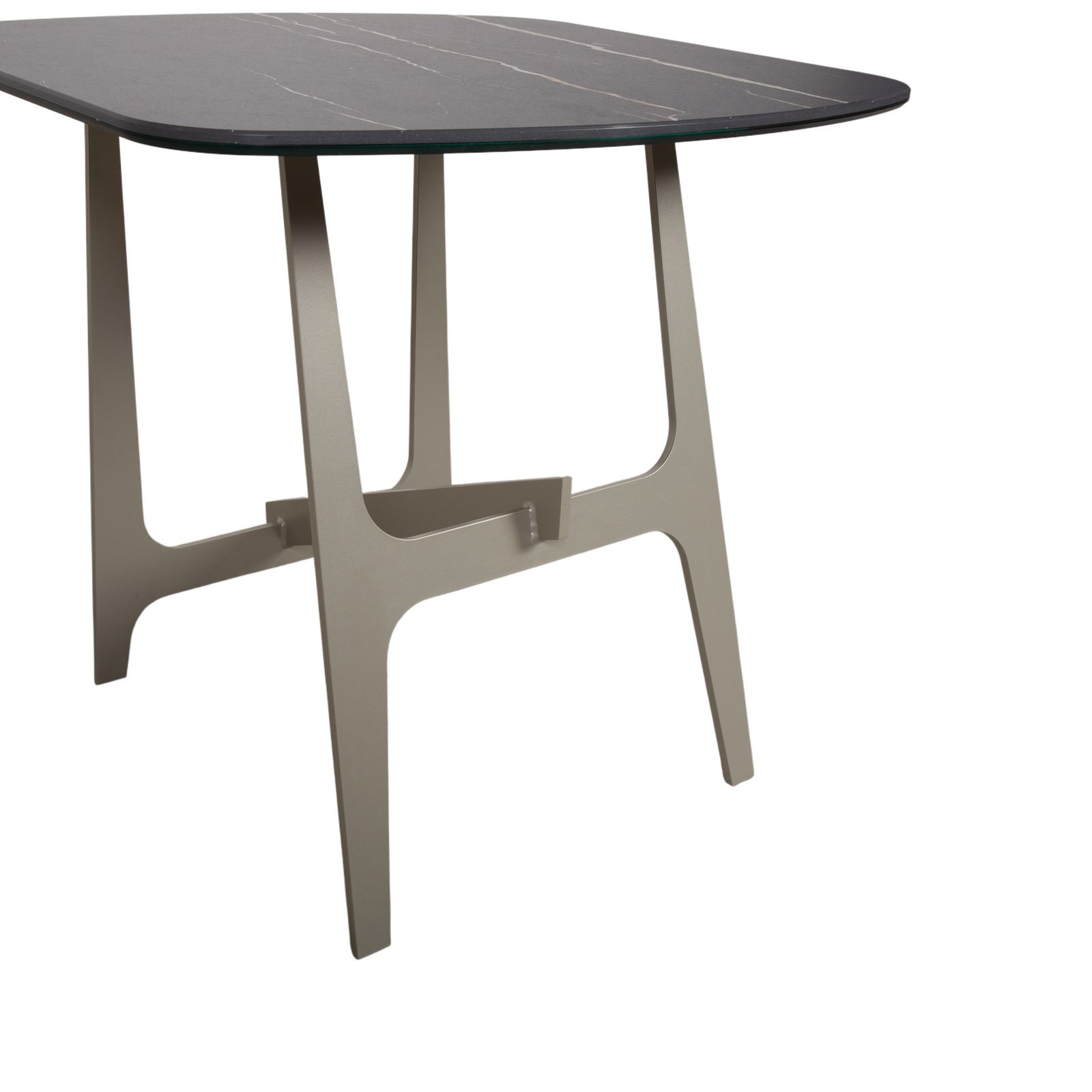 Table basse Bonaldo Slot en pierre noire grainée, par Giuseppe Viganò photo Mobilier