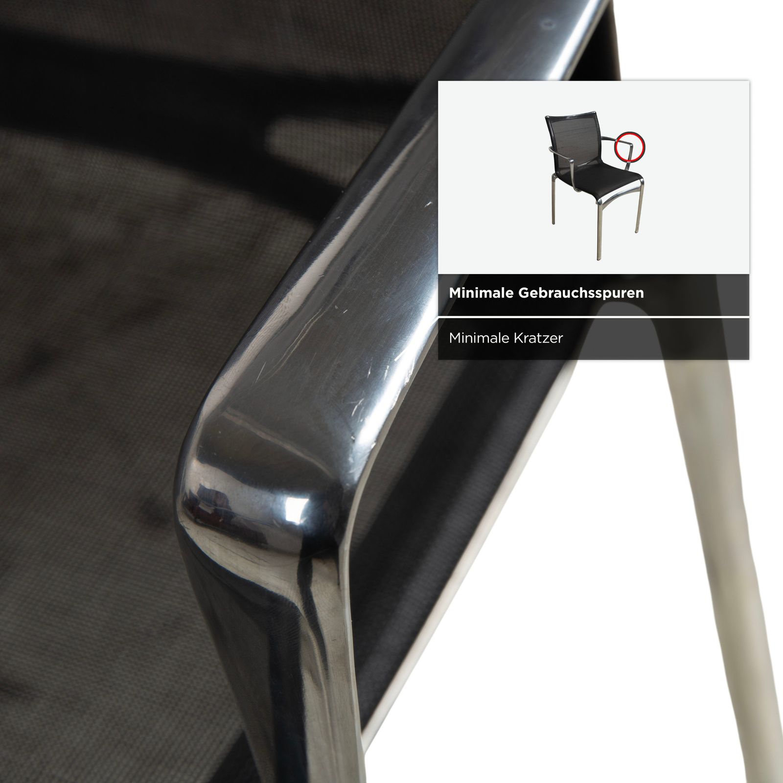 photo for sale Lot de 6 chaises Alias Bigframe 44 / 440, maille, avec accoudoirs, par Alberto Meda