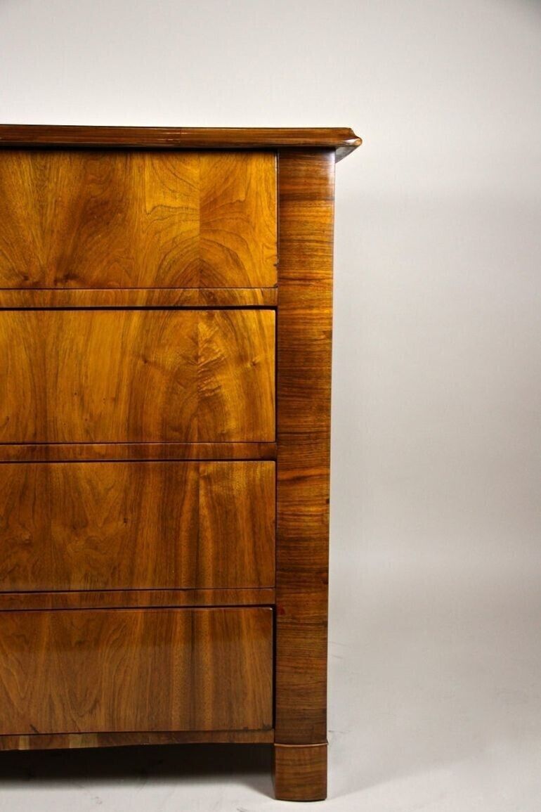6150.0 19th Century Nutwood Biedermeier Chest Of Drawers/ Commode, Austria, Ca. 1840 photo