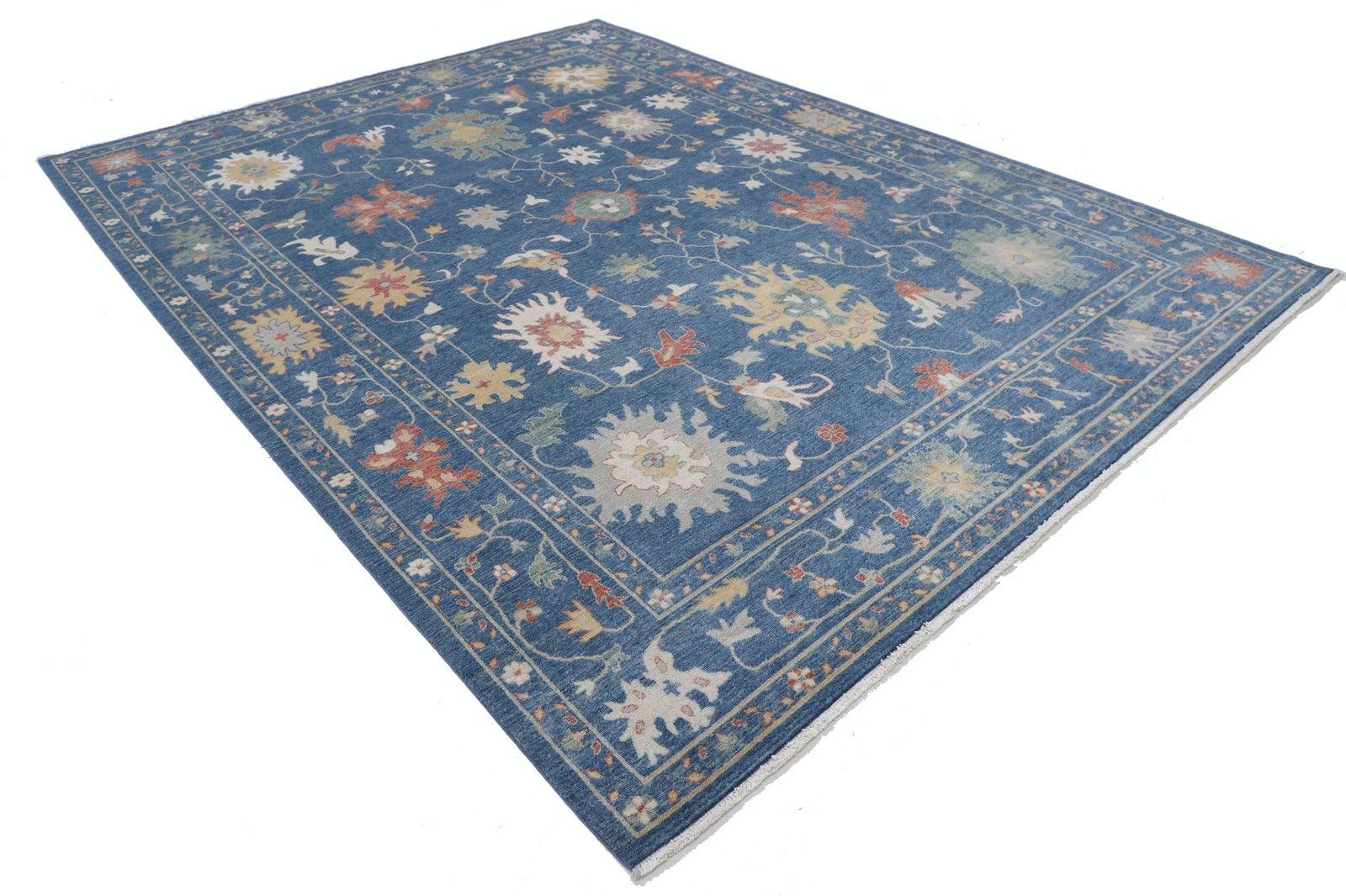 8'11"X11'9" Decorative Oushak Area Rug, Modern Wool Carpet For Living Room photo furniture