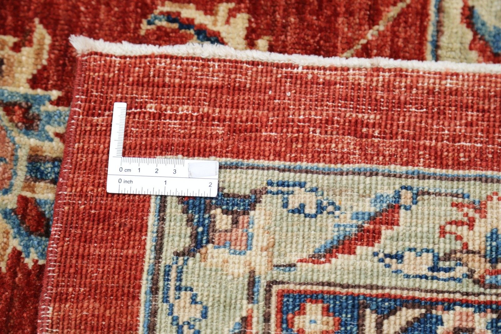 8.3x11.7 Ft Handmade Red Area Rug With Ivory Border, Traditional Floral Carpet photo buy