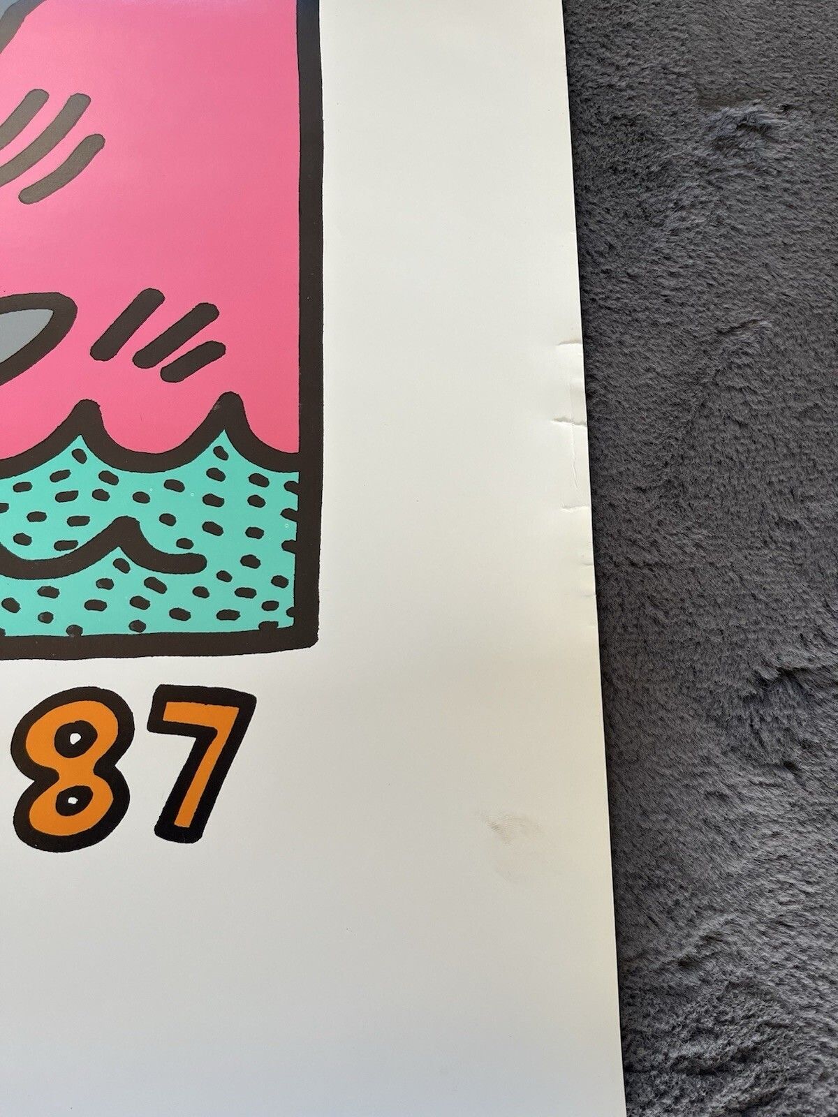 Rare Original Vintage Keith Harring Knocke 87 Casino Exhibition Pop Art Poster photo 350.0