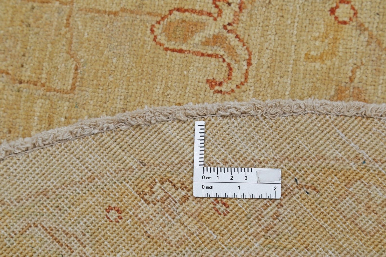 8x8.2 Ft Handmade Round Rug. Beige Oushak Carpet With Floral Medallion Pattern photo buy