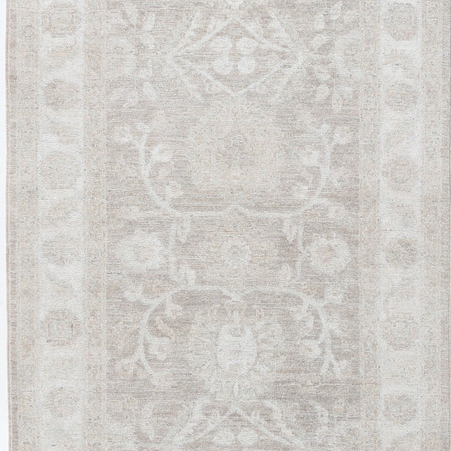 Tapis de couloir beige 0,80 x 2,70 m. Tapis de cuisine. Tapis de corridor noué à la main photo buy