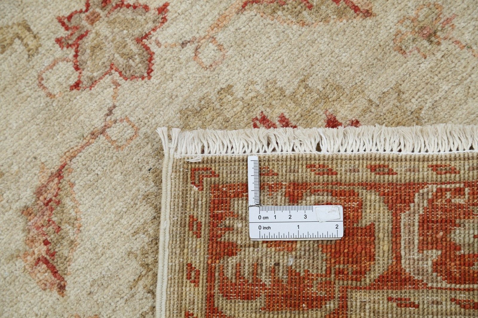 Tapis de couloir noué à la main, 0,79 x 2,34 m. Tapis de couloir en laine beige photo buy