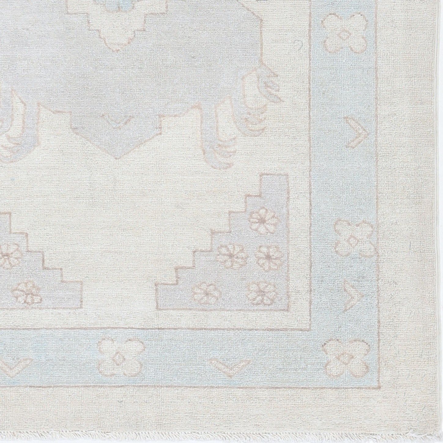 Tapis d'appoint turc noué à la main, 3 x 4,6 pi, laine aux tons sourds photo buy