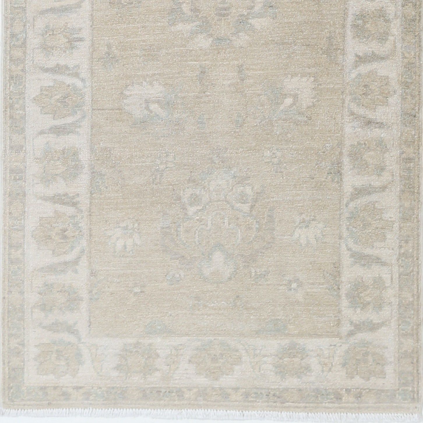 2.6x7.6 Ft Hand Knotted Beige Runner Rug For Kitchen And Corridor. Hallway Rug photo buy