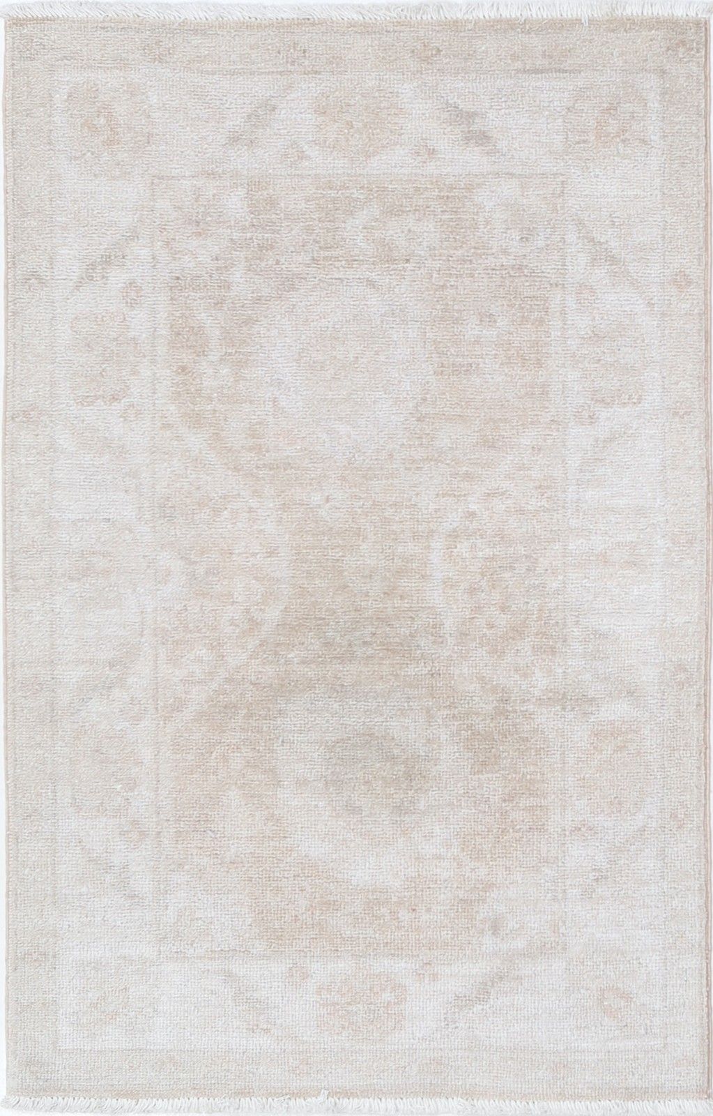 2x3.2 Ft Traditional Soft Colored Accent Rug. Hand Knotted Wool Turkish Area Rug
