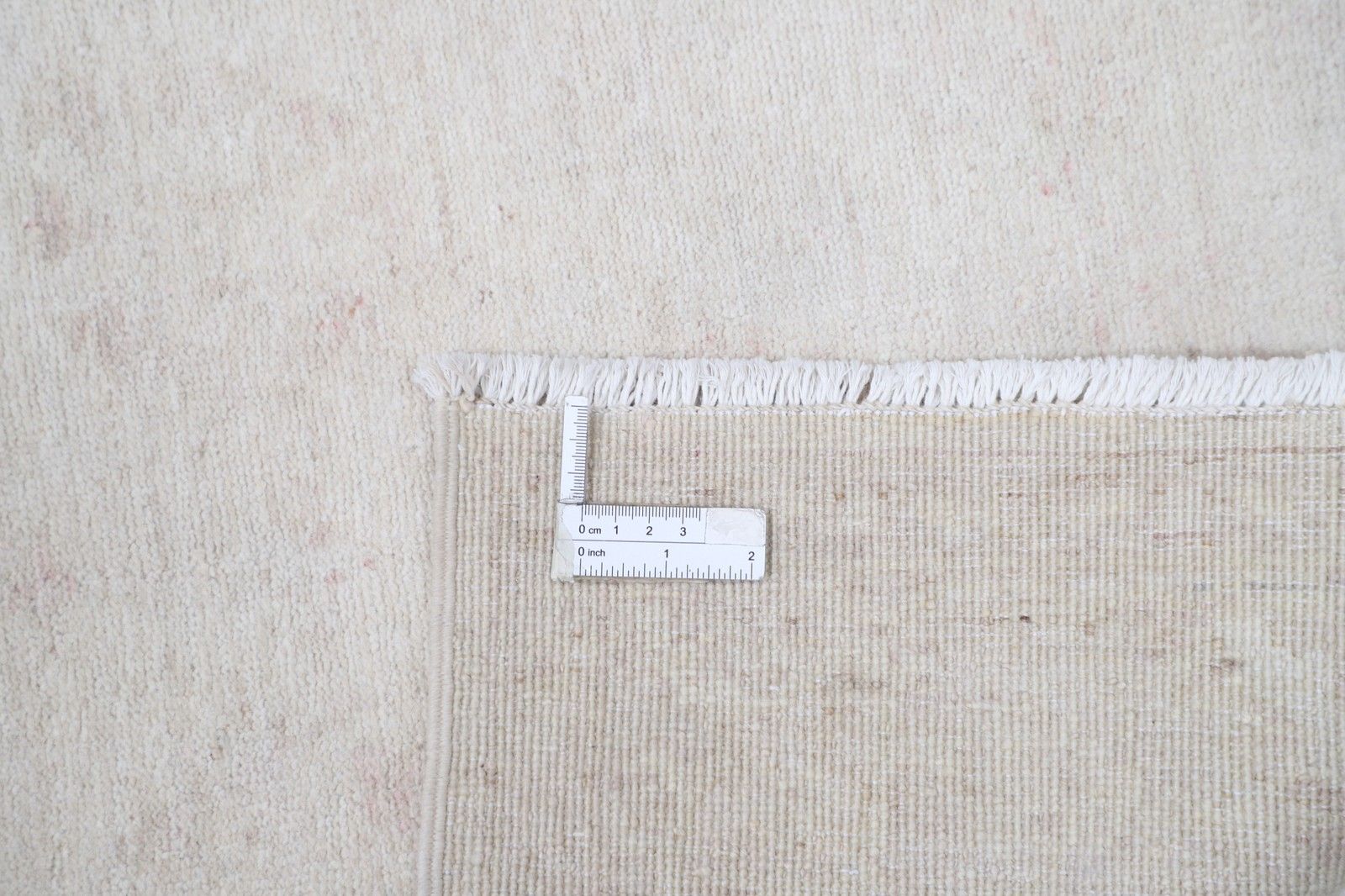 Tapis d'appoint traditionnel noué à la main, 82 x 122 cm. Tapis turc beige. Laine pure photo 537.0