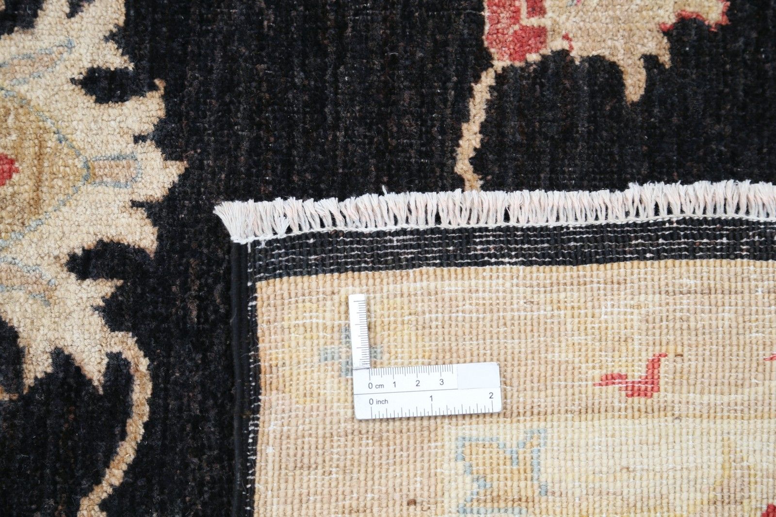 8x9.8 Ft Hand Knotted Floral Area Rug In Black And Ivory. 100% Wool Carpet photo buy