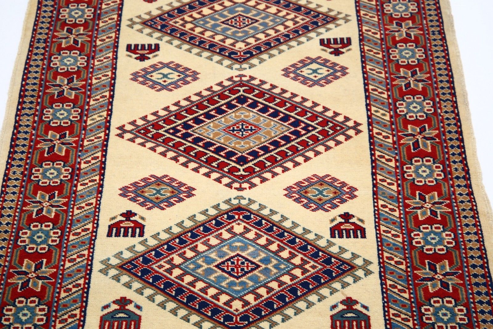 2.7x4 Ft Decorative Turkish Area Rug. Hand Knotted Village Rug. 100% Wool photo 537.0