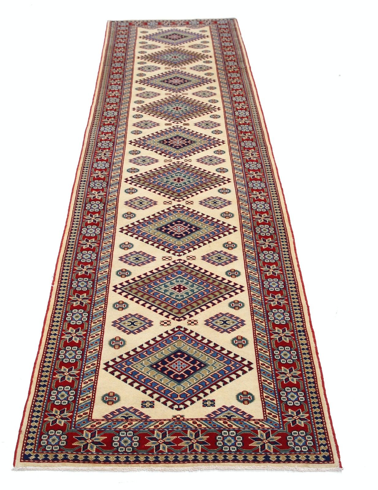 Handgeknoopt wollen loperkleed 82 x 300 cm voor keuken en gang, gangpad loperkleed photo Textiel