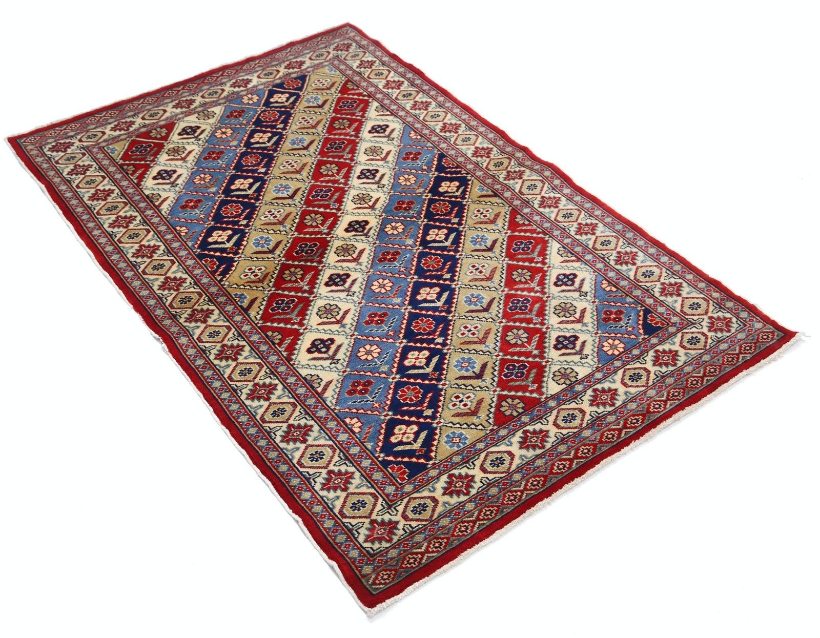 3x5 ft kleurrijk tribaal vloerkleed voor slaapkamer, handgeknoopt Turks wollen vloerkleed photo furniture