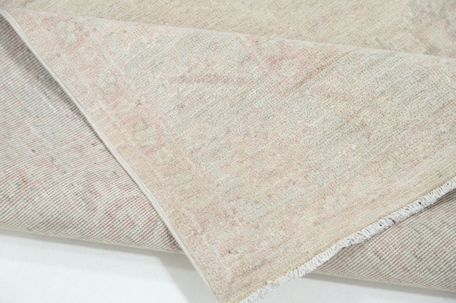 Tapis en laine noué à la main, motif floral traditionnel, beige, 100 % laine, 1 x 1,50 m environ photo 791.0
