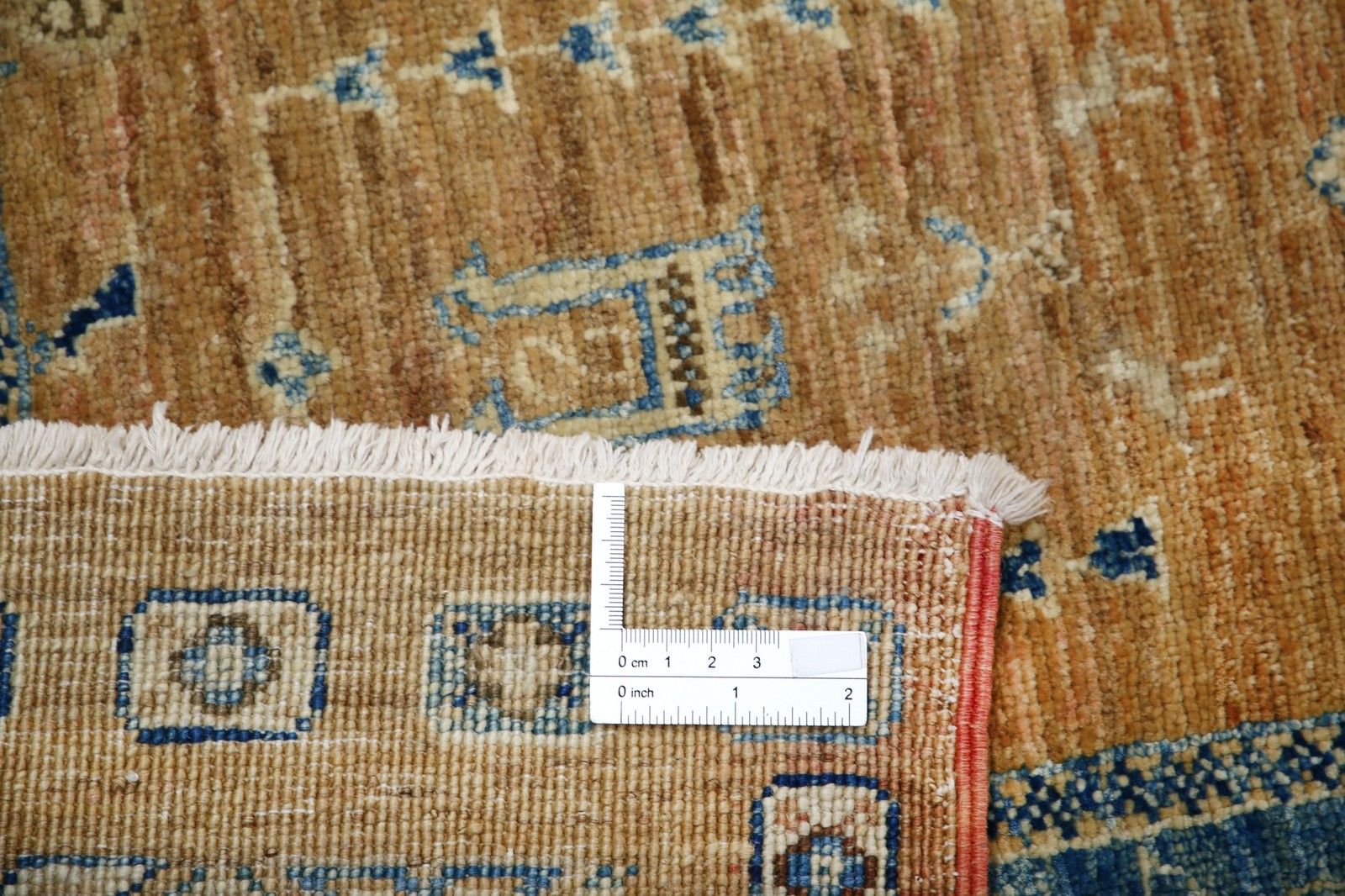 Tapis en laine noué à la main, bleu clair et beige, 166 x 244 cm, tribal turc photo for sale