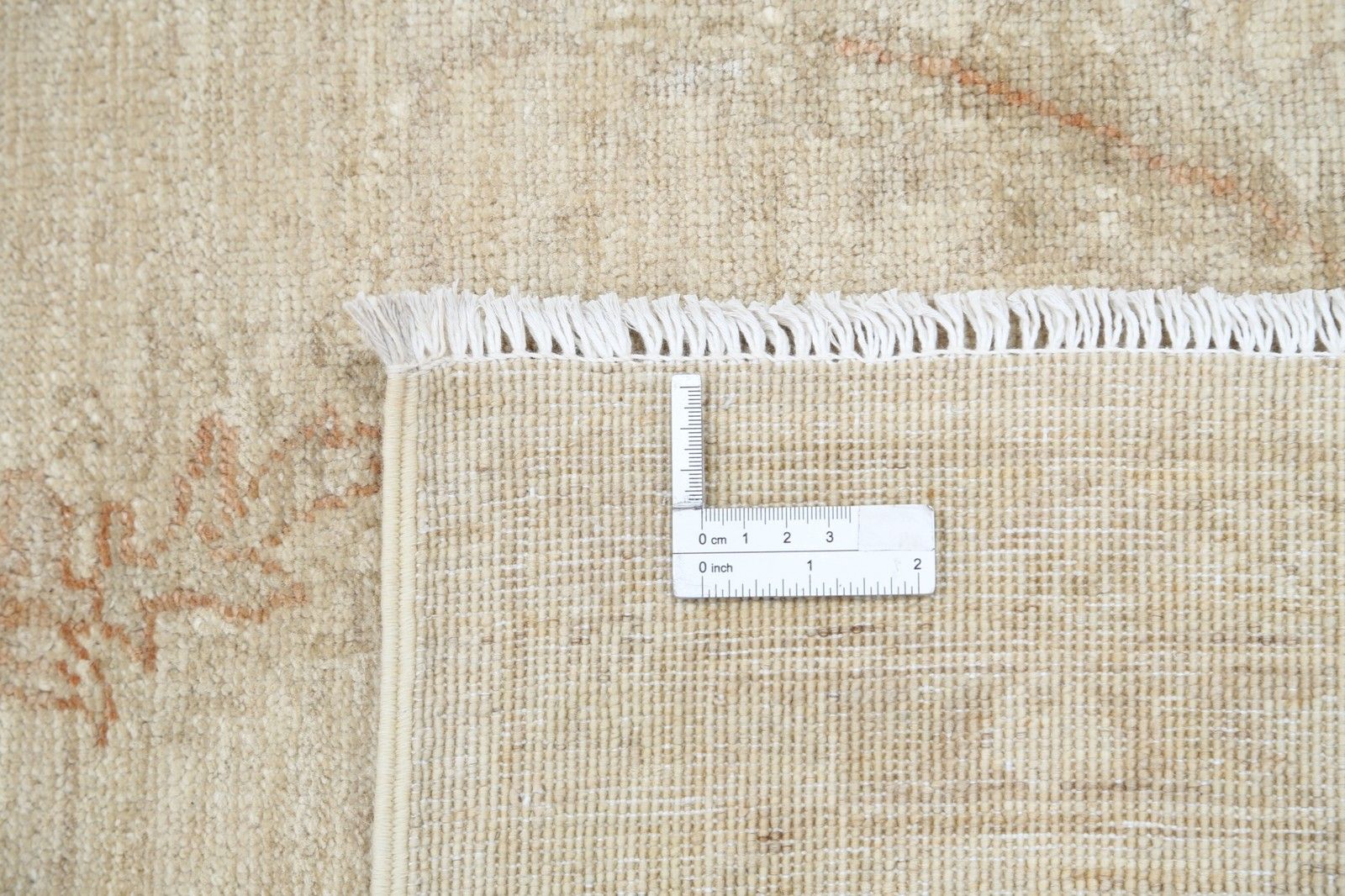 6.6x8 Ft Handmade Beige Oushak Rug With With All Over Floral Design. 100% Wool photo buy