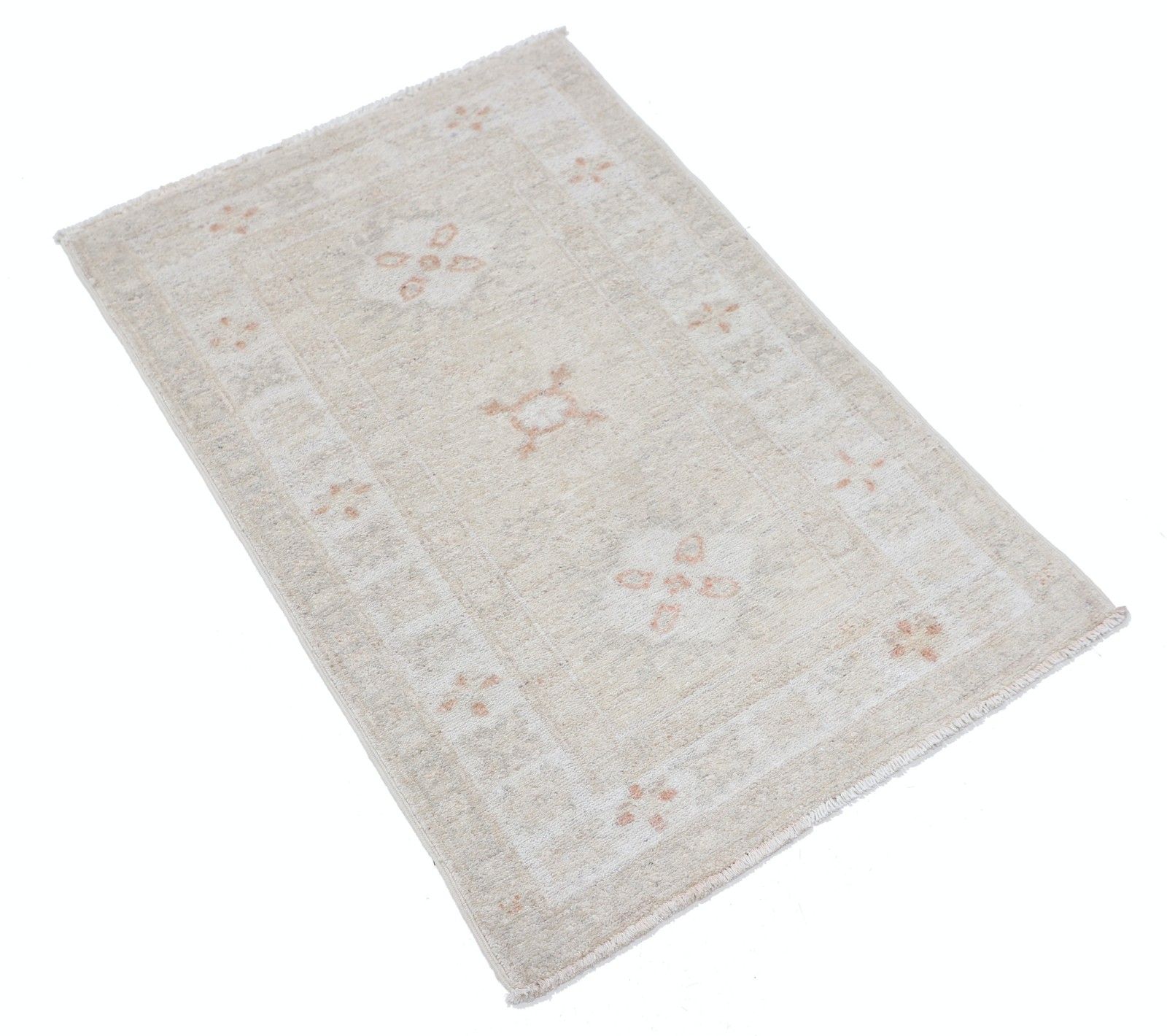 2.6x6.6 Ft Beige Wool Runner Rug For Corridor. Hand Knotted Rug For Kitchen photo furniture