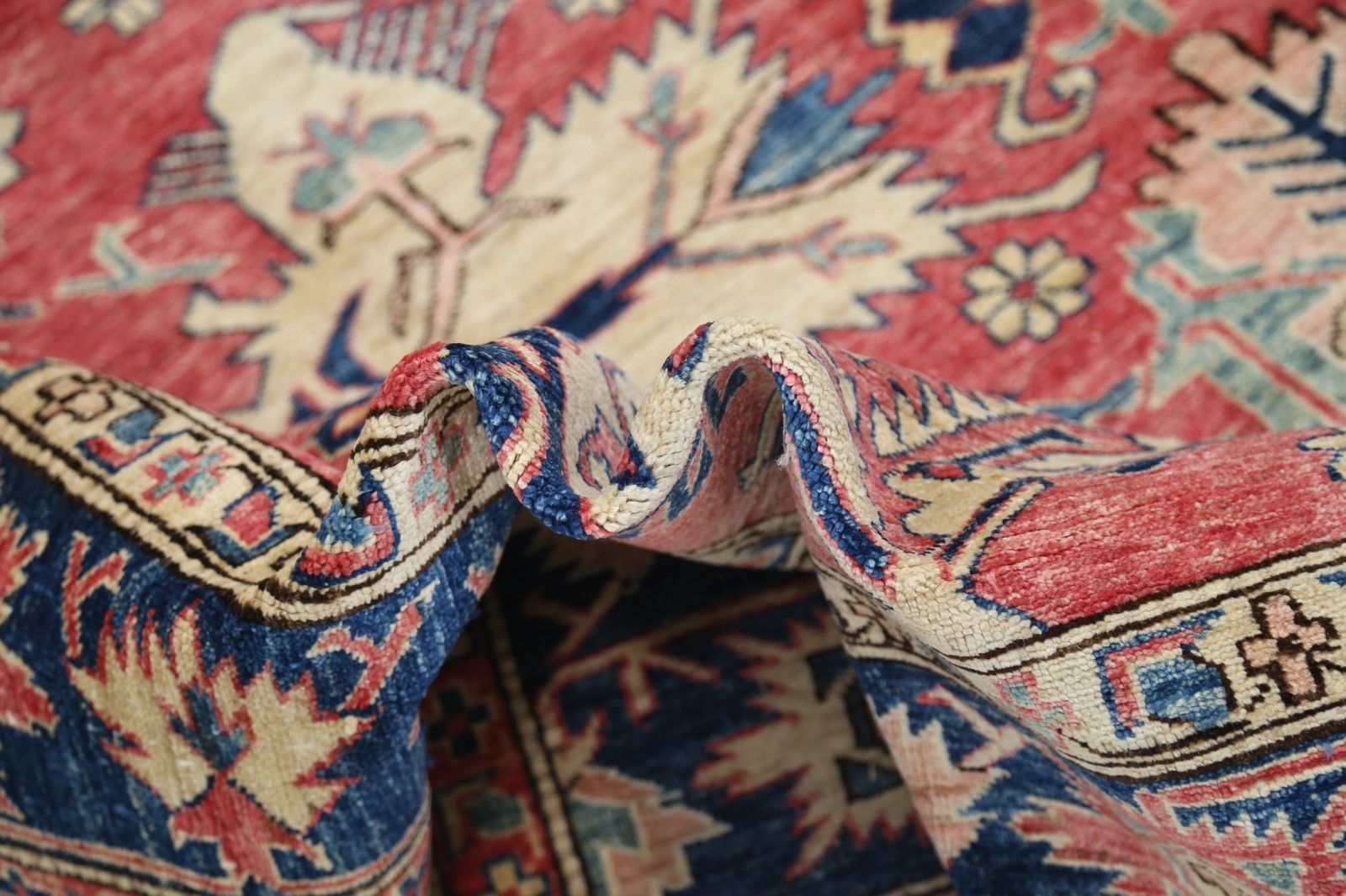 7.2x10 Ft Hand Knotted Tribal Large Area Rug. 100% Wool Carpet For Living Room photo vinterior