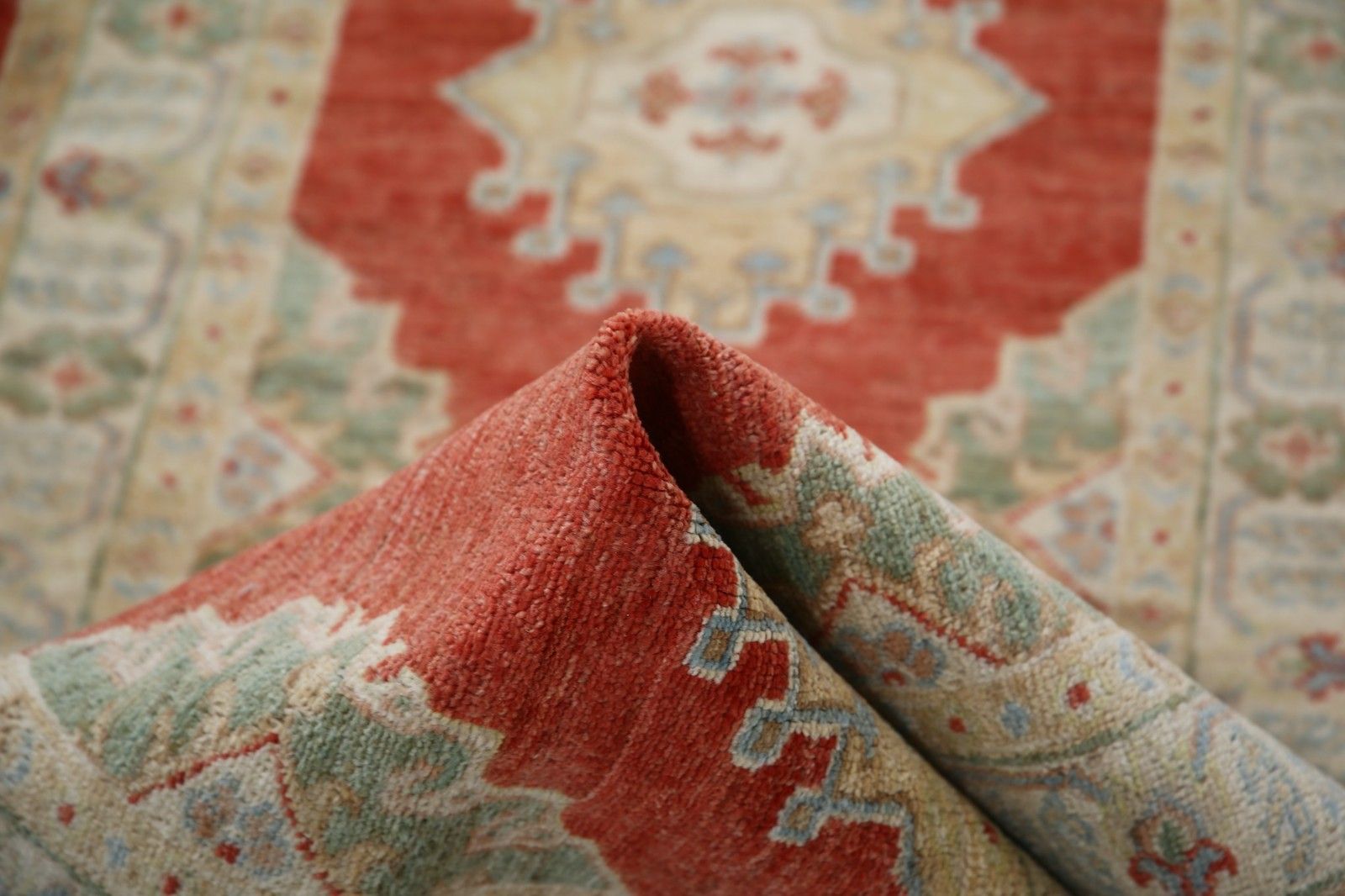 2.7x7.8 Ft Handknotted Hallway Runner Rug. Red Corridor Rug. Kitchen Rug photo vinterior