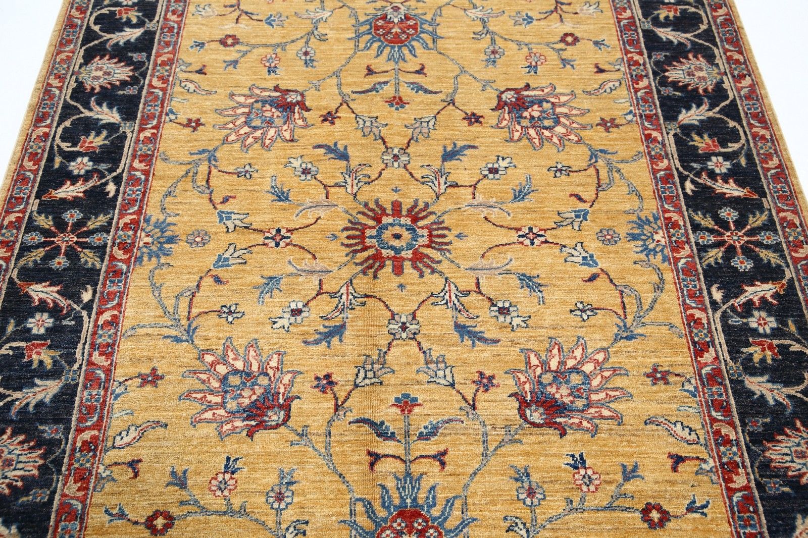 5x6,2 ft handgeknoopt Turks wollen vloerkleed. Floraal Oushak-kleed voor de woonkamer photo 1474.0