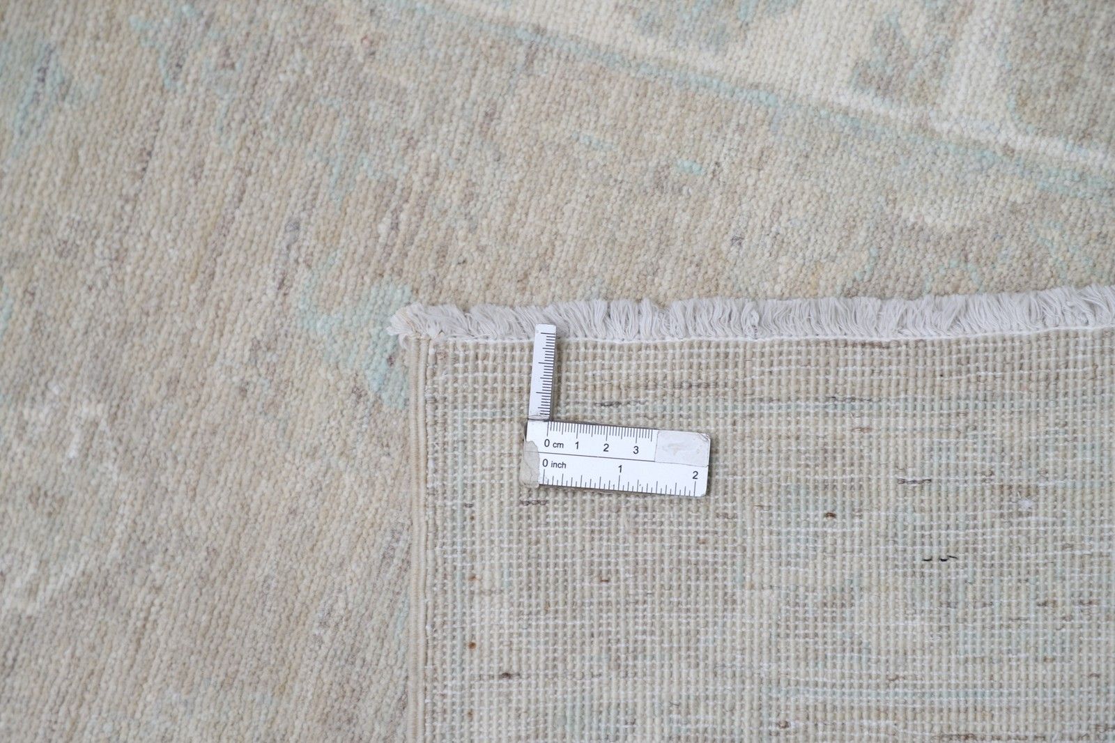 Tapis d'appoint traditionnel beige à motifs floraux, 2 x 3,2 pi. Petit tapis noué à la main. 100 % laine photo 370.0