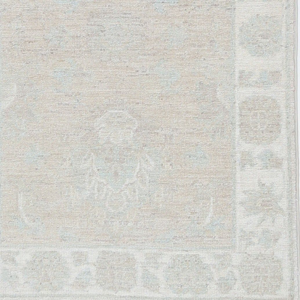 Tapis d'appoint traditionnel beige à motifs floraux, 2 x 3,2 pi. Petit tapis noué à la main. 100 % laine photo buy