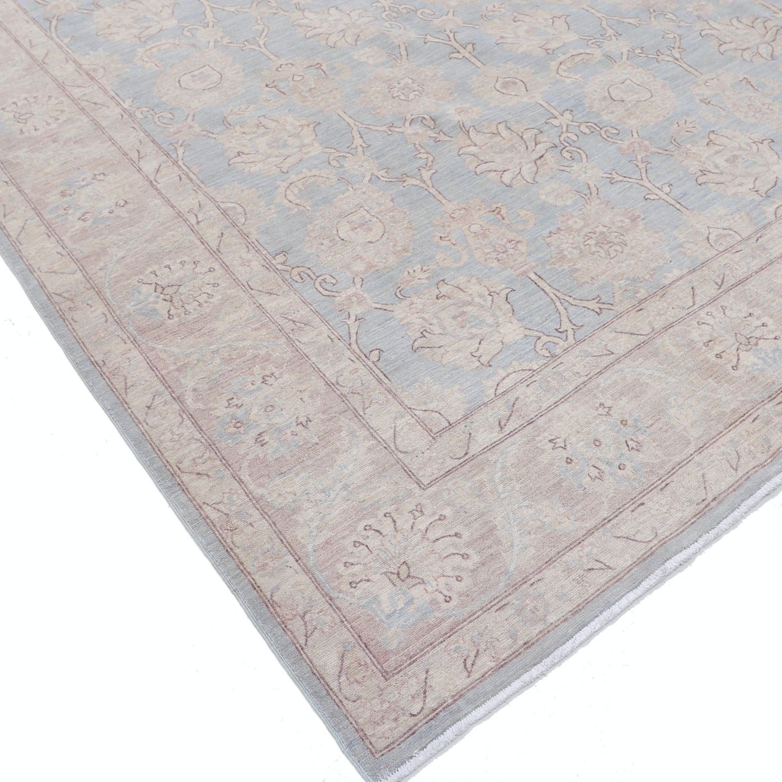 Tapis de sol noué à la main, 244 x 328 cm. 100 % laine. Tapis traditionnel à motifs floraux photo buy
