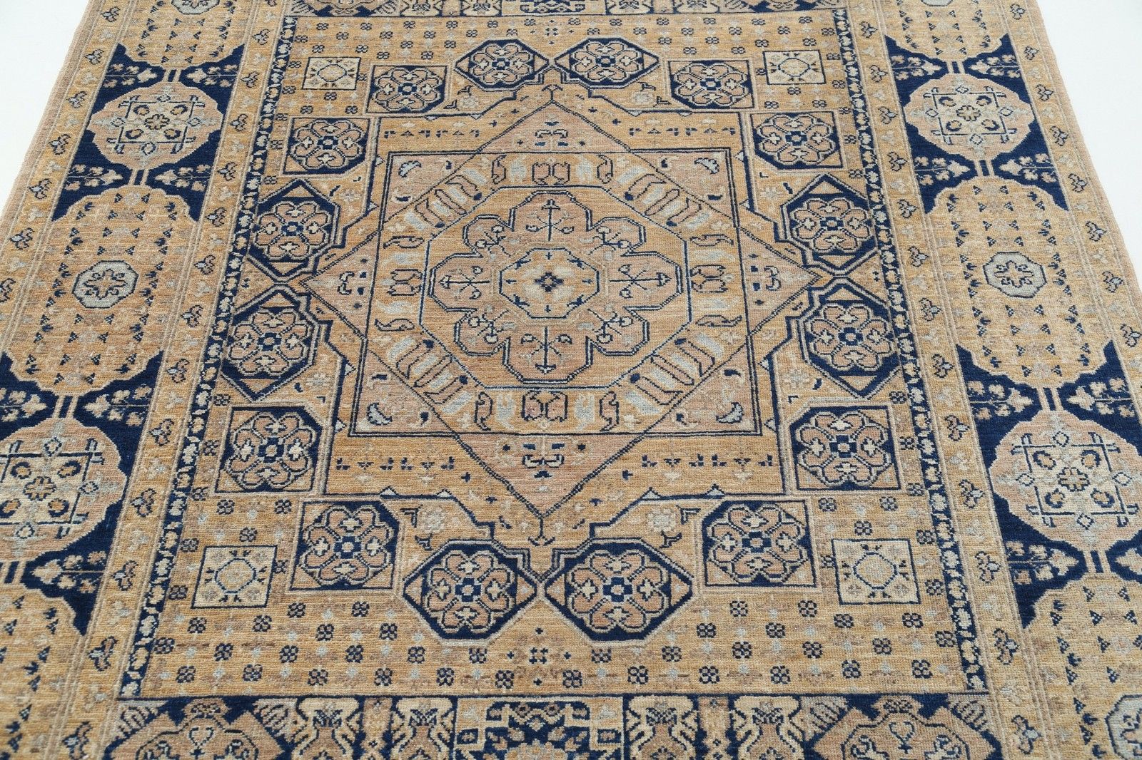 5.5x7.7 Ft Hand Knotted Geometric Wool Turkish Area Rug For Home Decor photo 2022.0