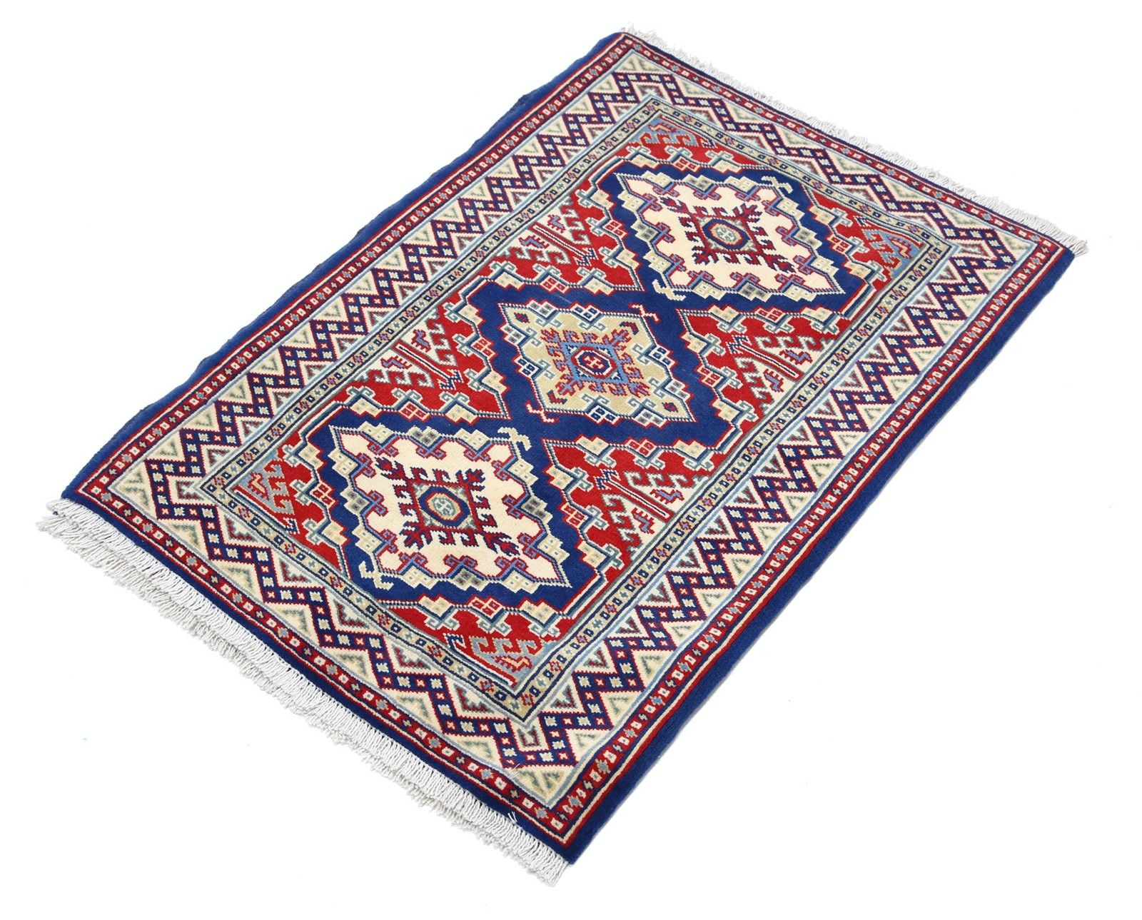 2x3 Ft Decorative Tribal Accent Rug For Bedroom. Hand Knotted Turkish Wool Rug photo for sale