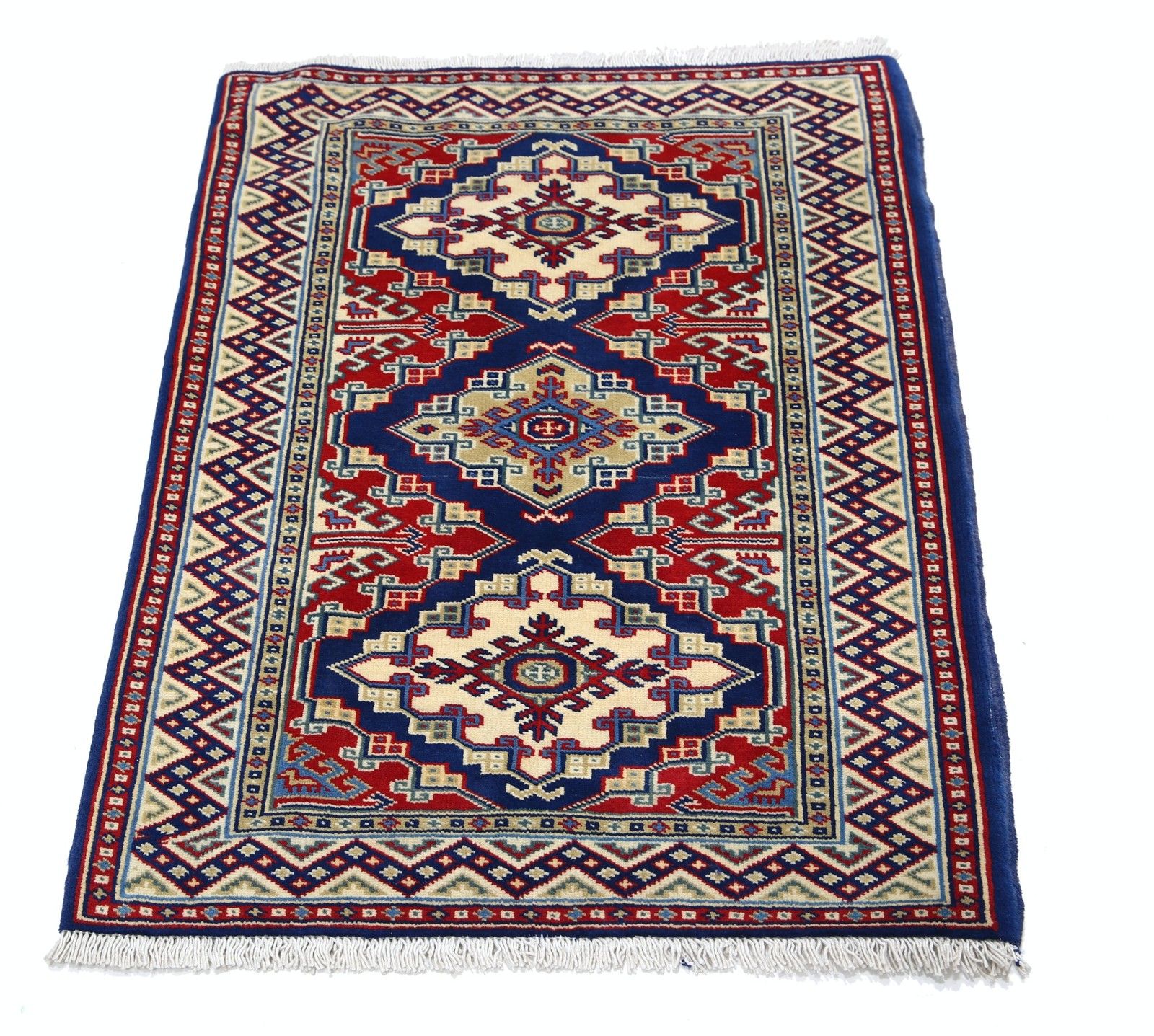 2x3 Ft Decorative Tribal Accent Rug For Bedroom. Hand Knotted Turkish Wool Rug photo Textiles
