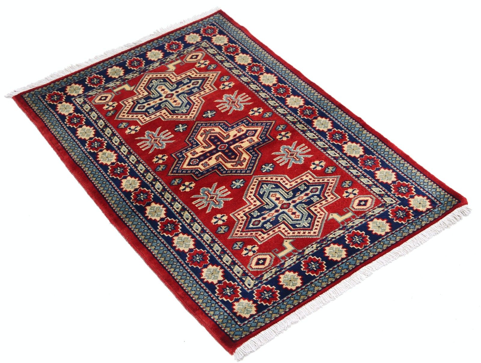2x3 Ft Hand Knotted Turkish Wool Accent Rug. Tribal Red Small Rug For Home Decor photo furniture