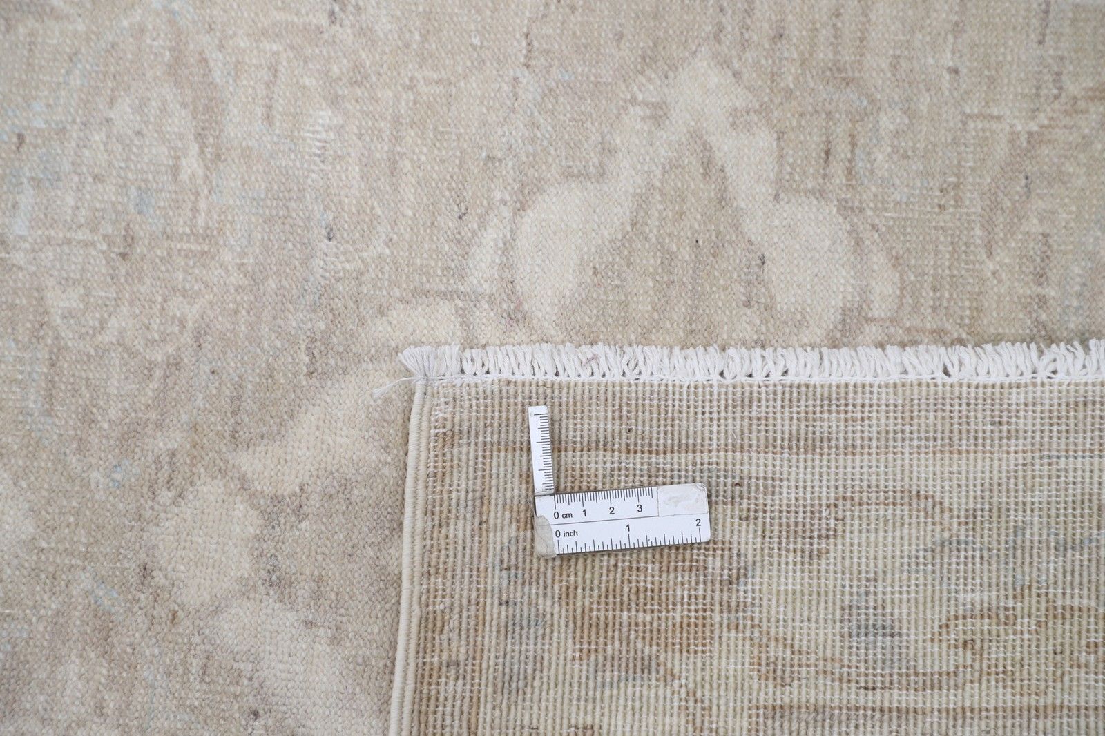 2.5x6.6 Ft Hand Knotted Hallway Runner Rug. Beige Corridor Rug. Wool Kitchen Rug photo 791.0