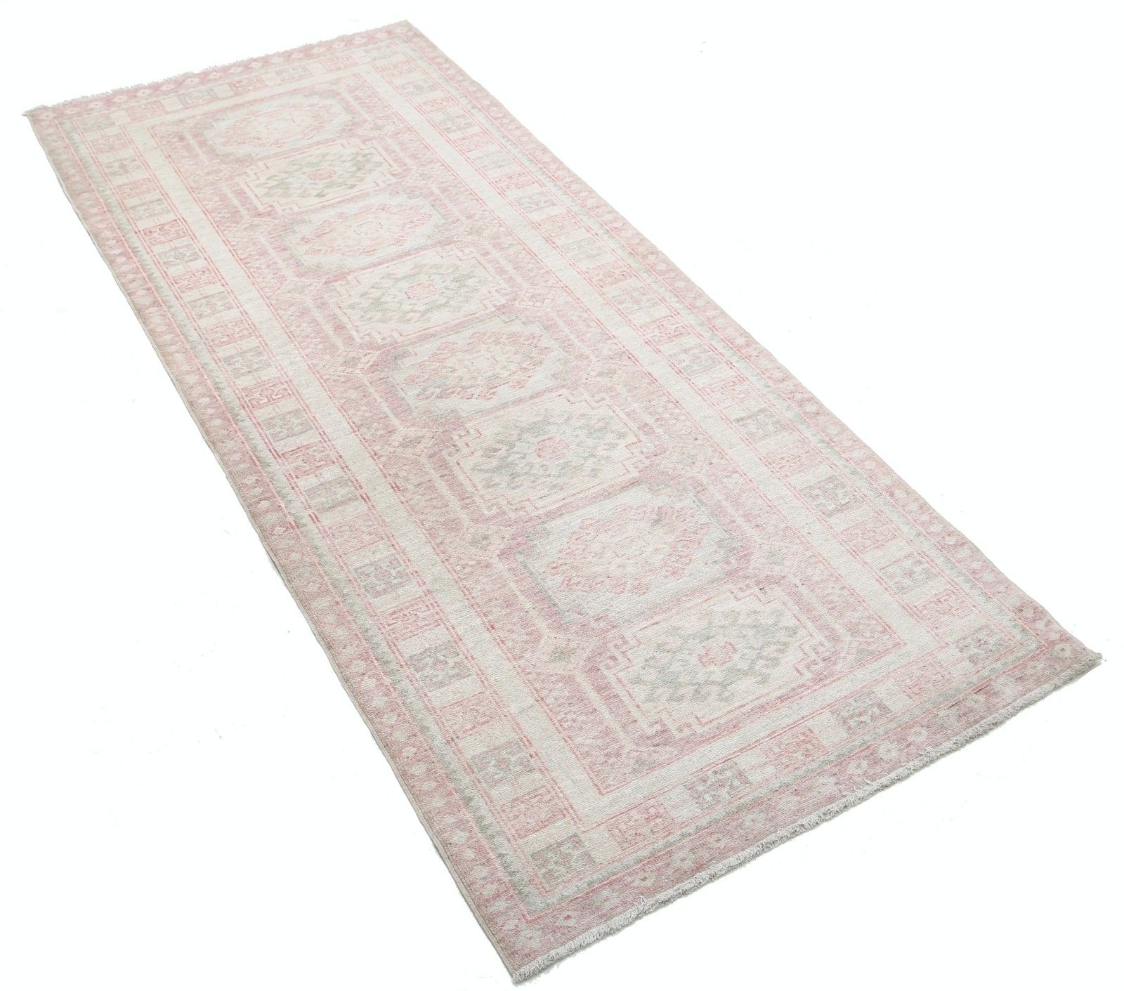 2.8x6.3 Ft Handmade Runner Rug For Kitchen. 100% Wool. Handknotted Hallway Rug photo furniture