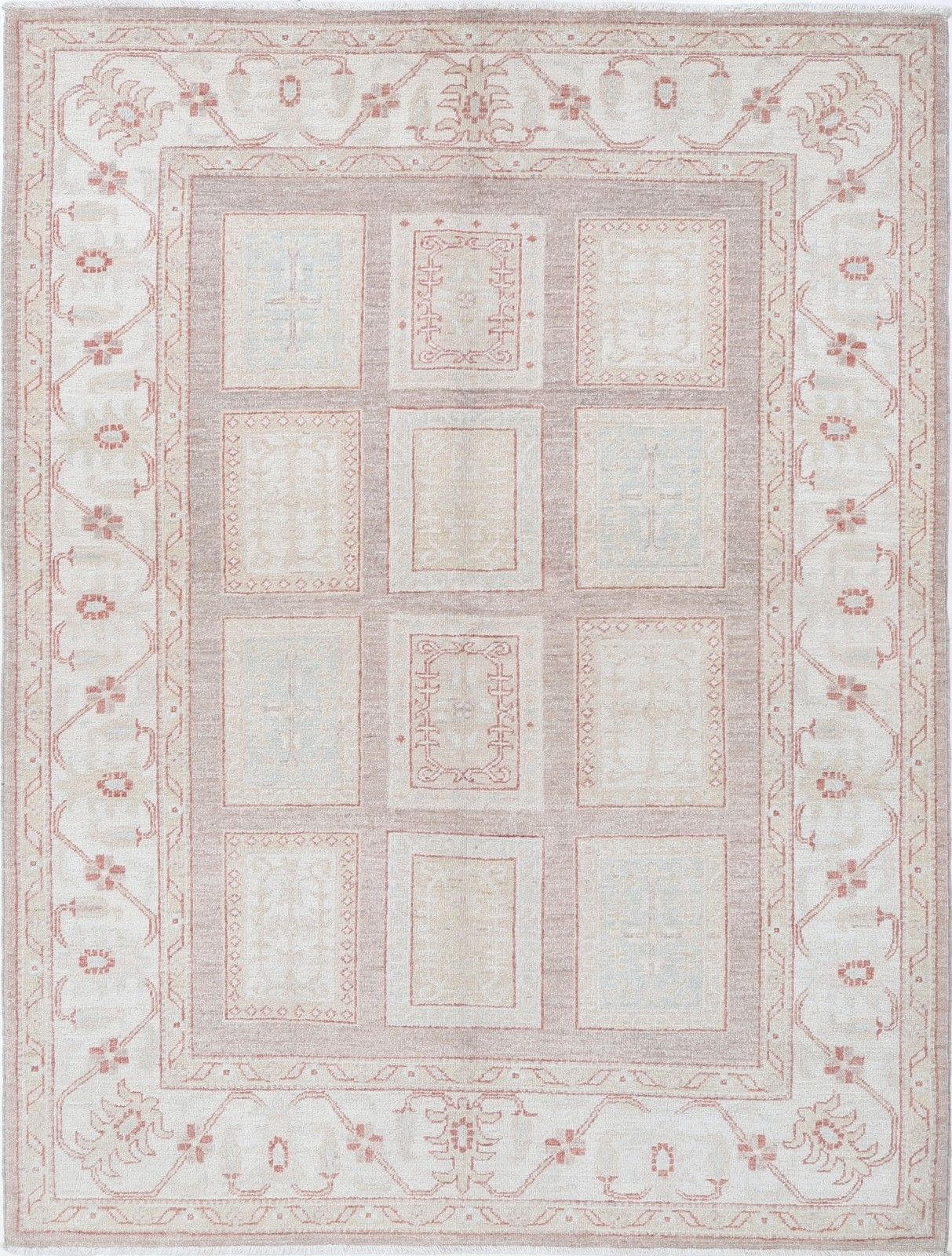 4.8x6.5 Ft Hand Knotted Turkish Area Rug. Decorative Bedroom And Dining Room Rug