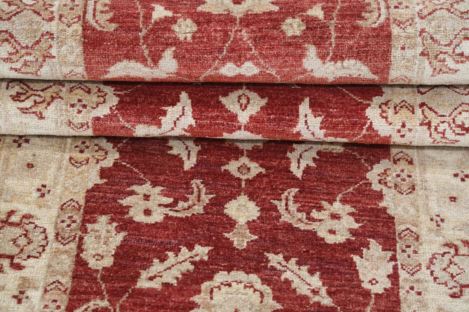 2.6x15 Ft Hand Knotted Red, Beige Long Runner Rug. Oushak Floral Corridor Rug photo Textiles