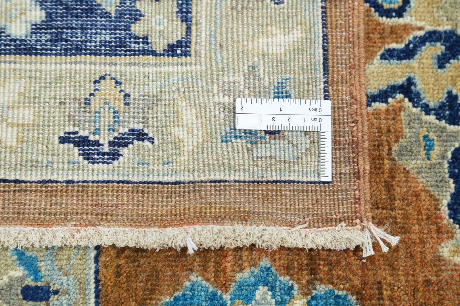 Grand tapis fait main 2,65 x 3,48 m pour salon, motif floral photo 4884.0